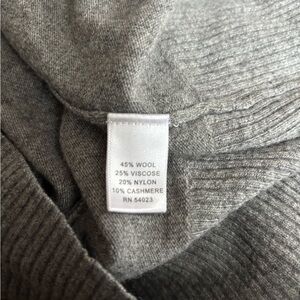 Gray Wool/Cashmere Blend Cowl Neck Sweater
